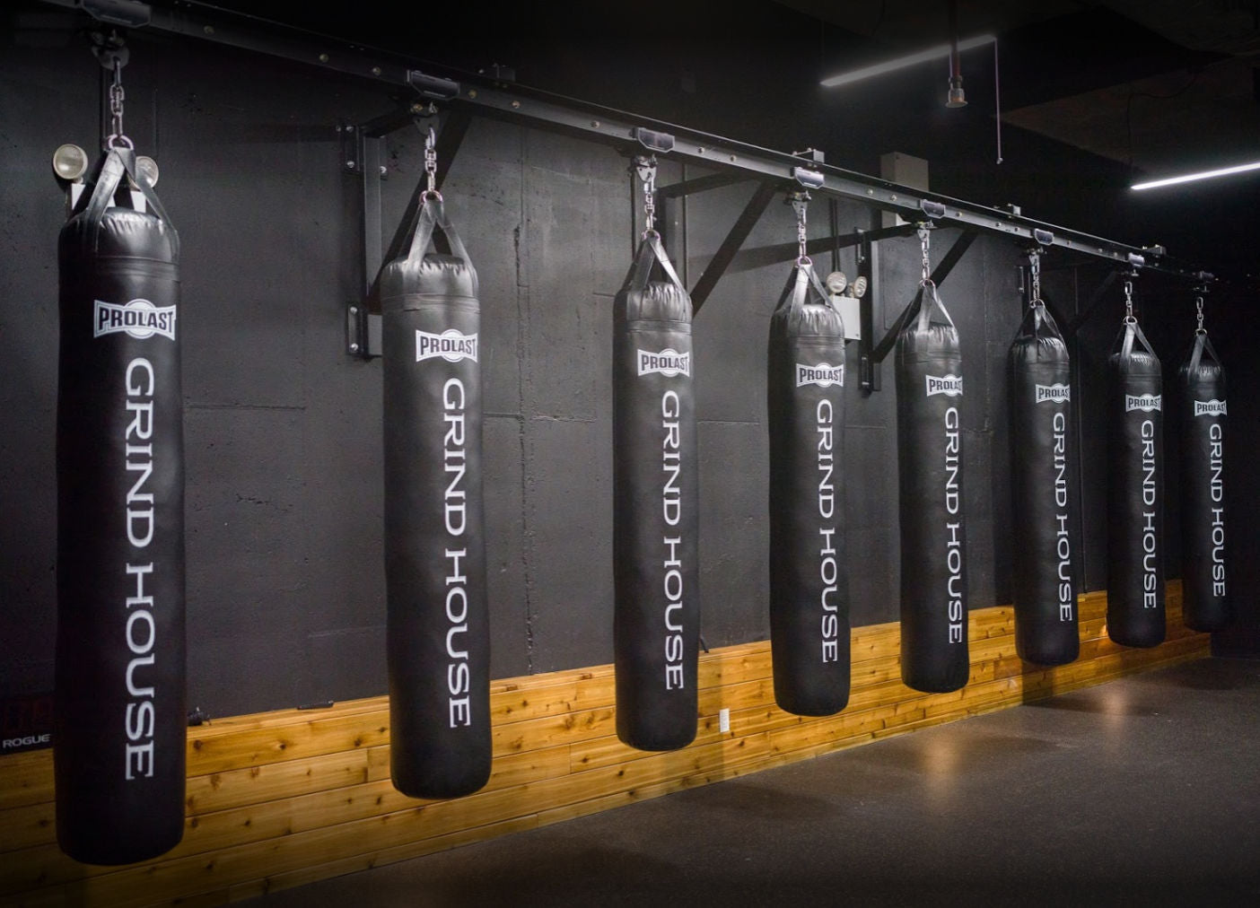 heavy bag rail system