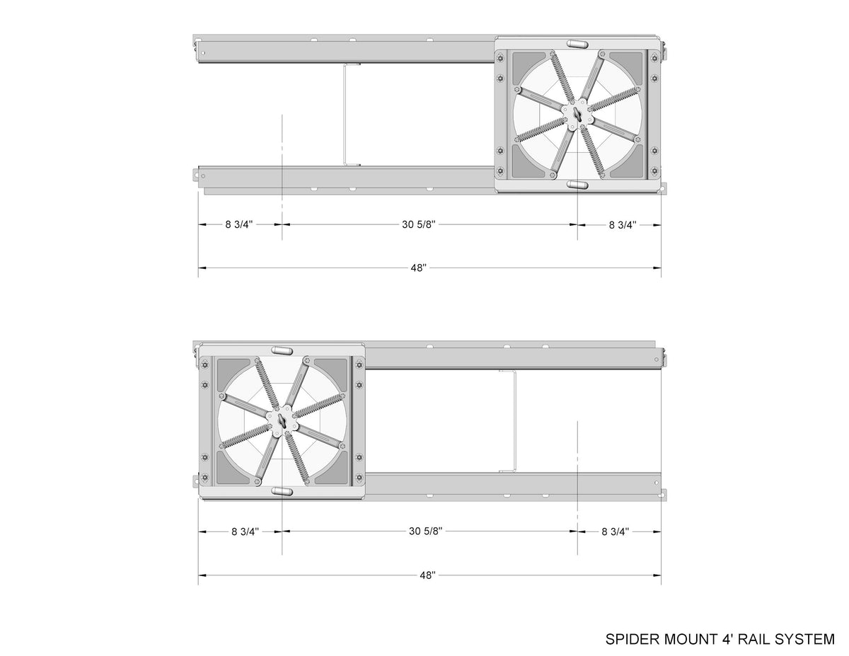 Spider Mount Rail System - Spider Mount Trolley Only