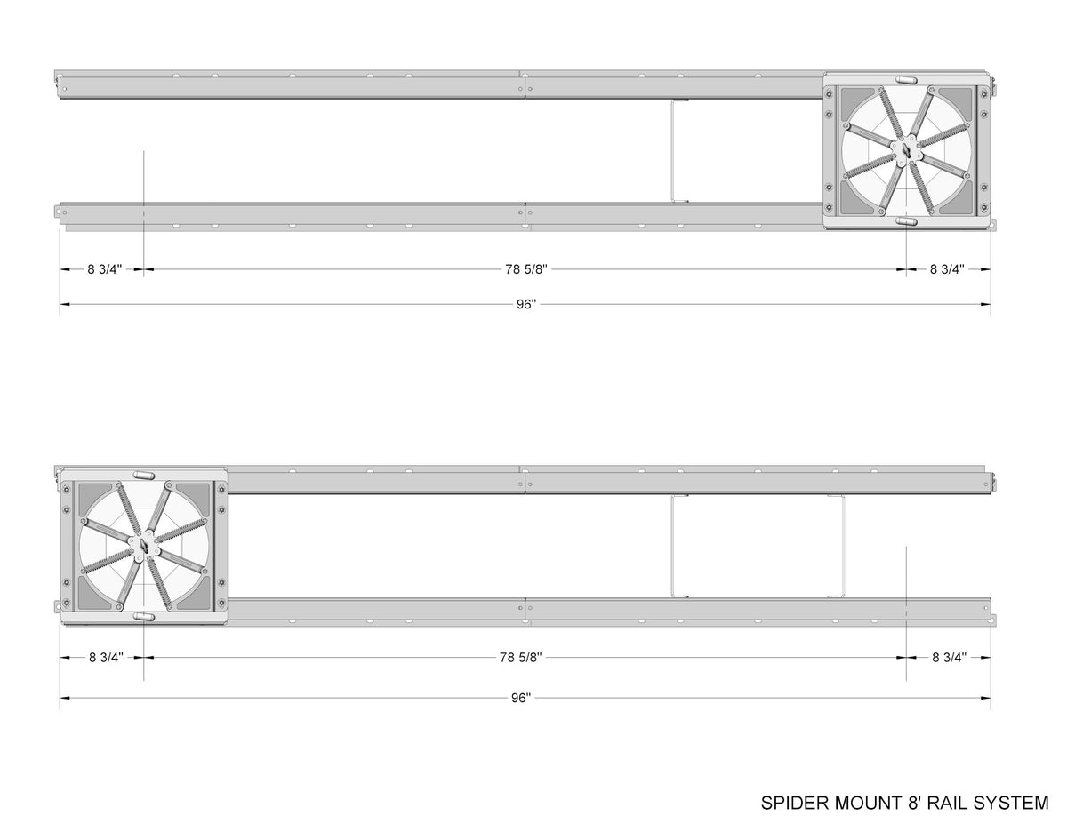 Spider Mount 8ft Rail System