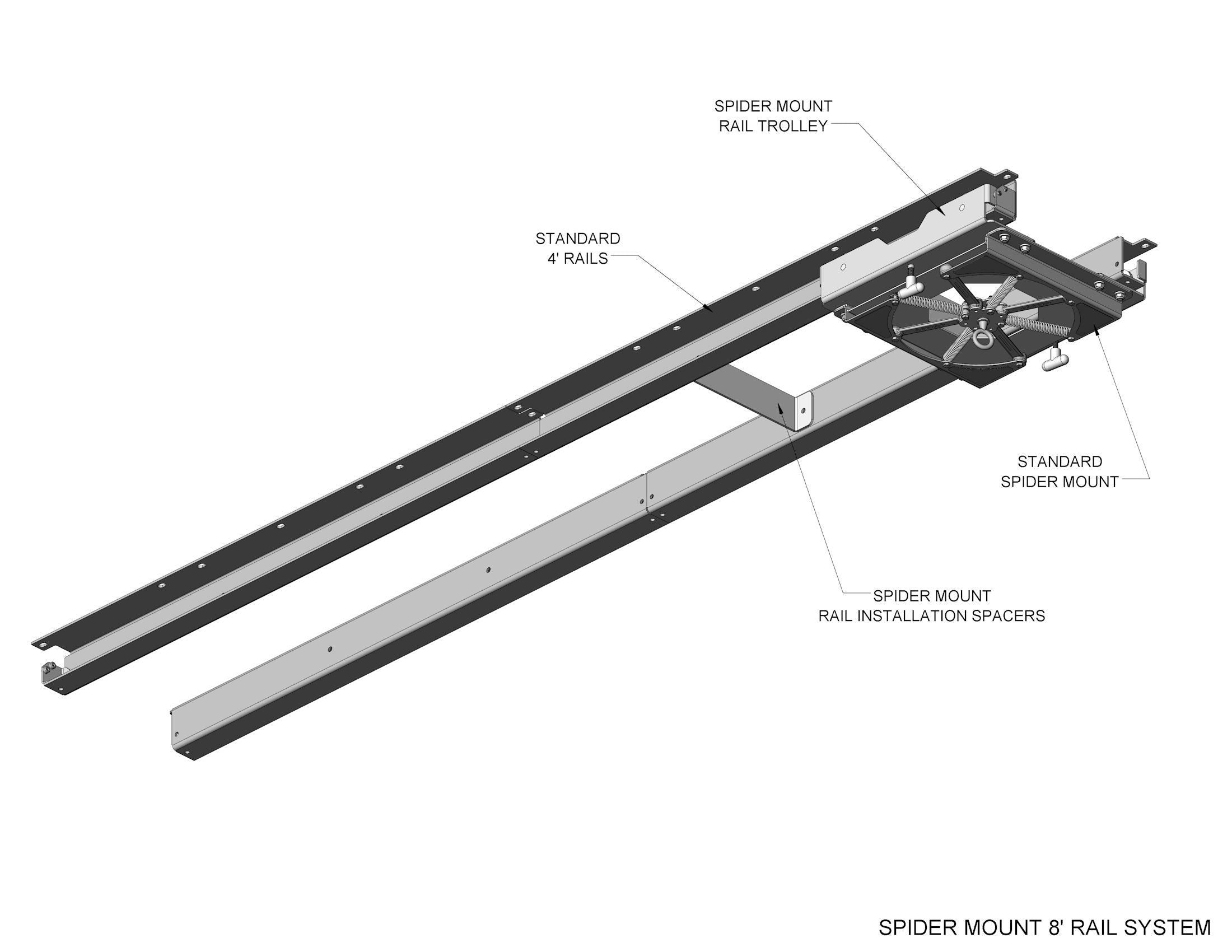 Spider Mount 8ft Rail System - Firstlaw Fitness