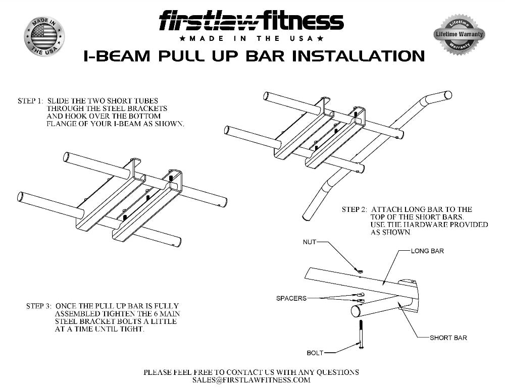 I-beam pull up bar