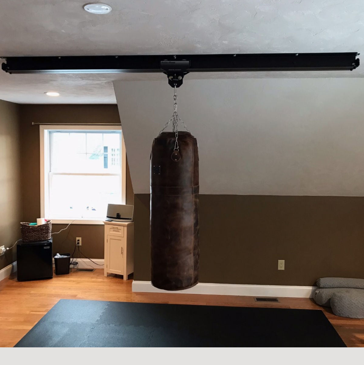 heavy bag rail system