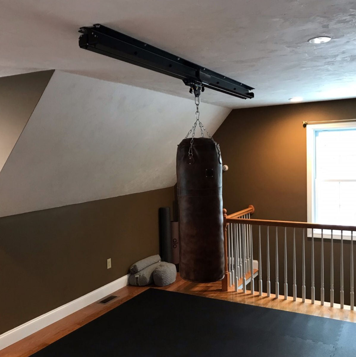 heavy bag rail system