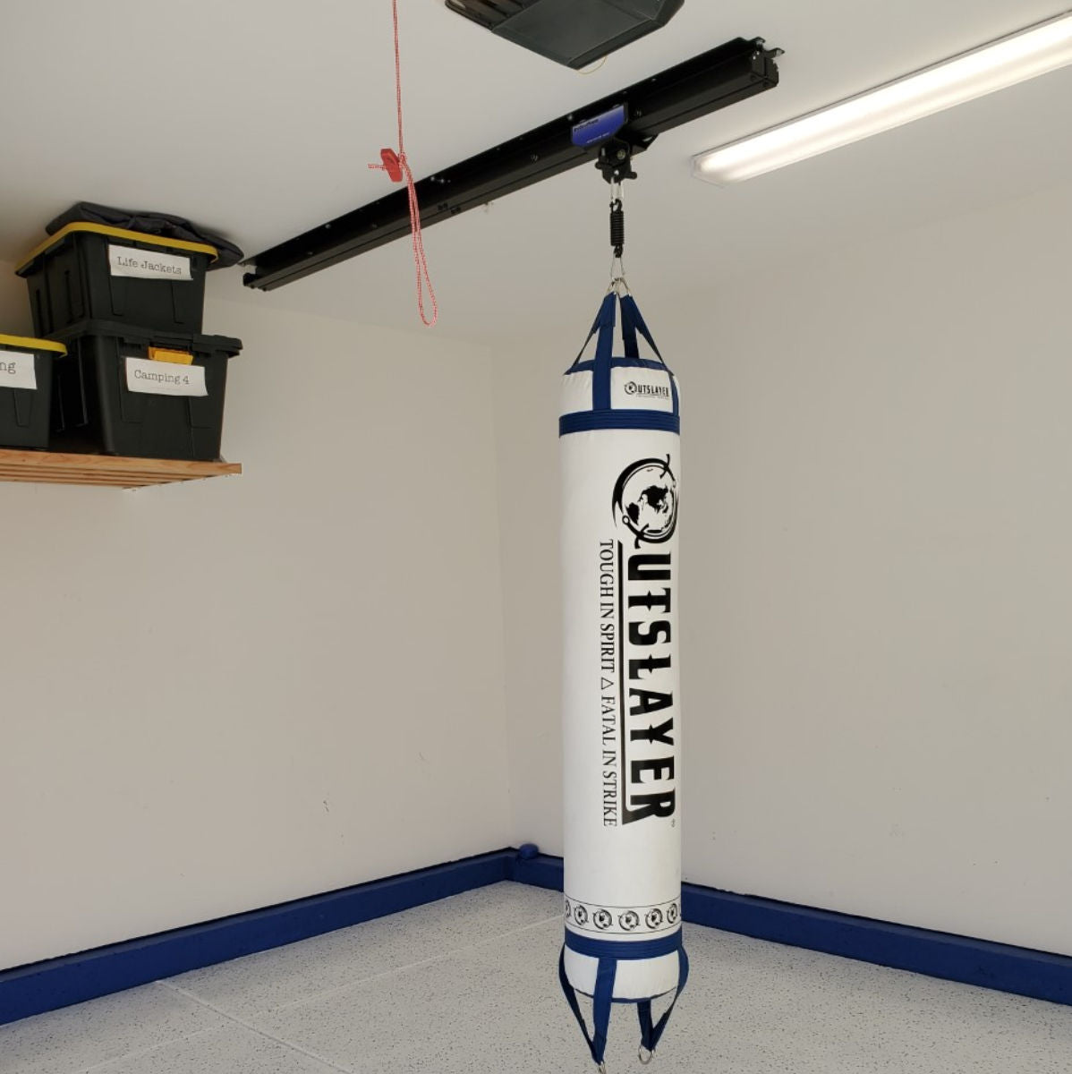 heavy bag rail system