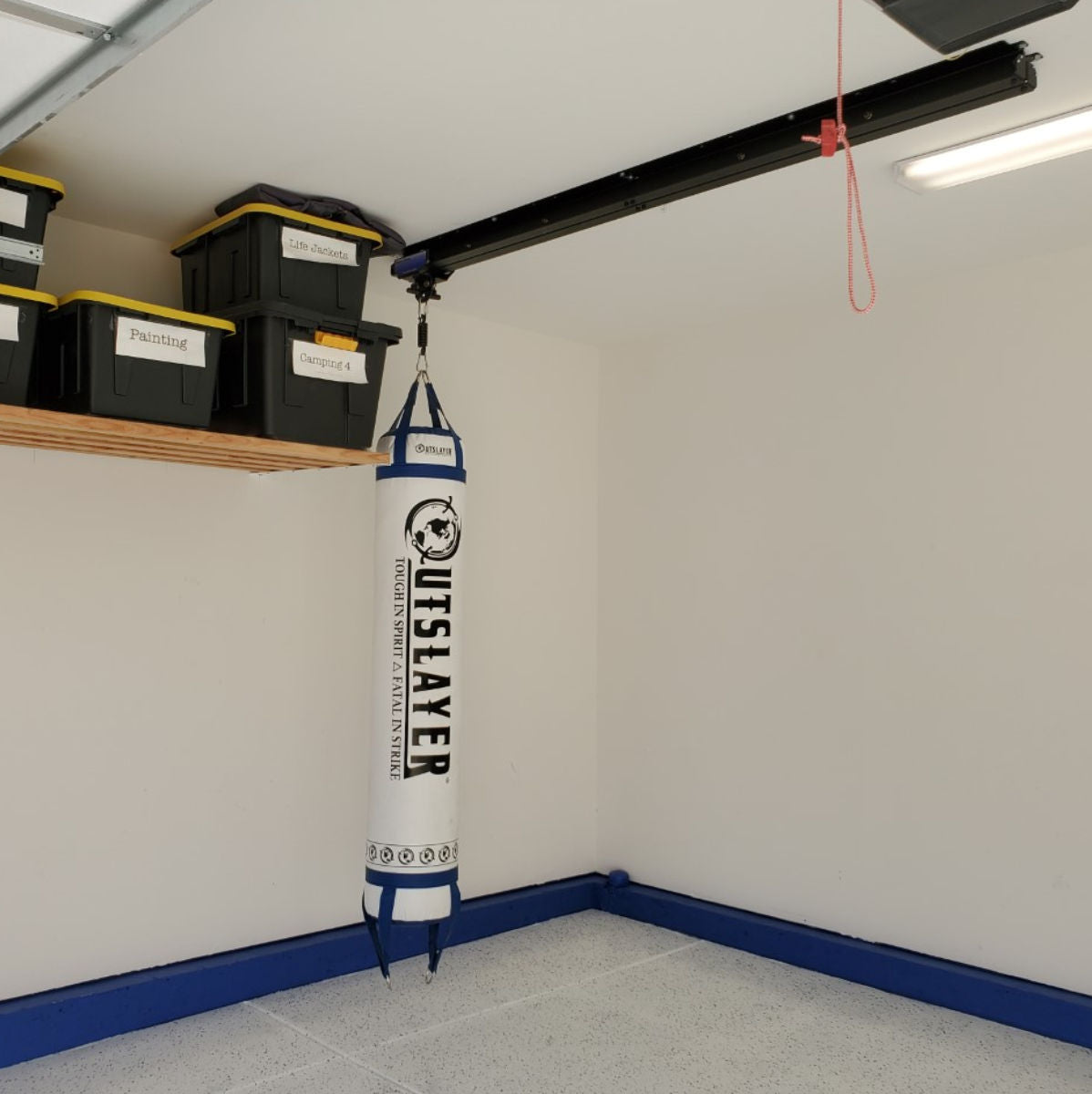 heavy bag rail system