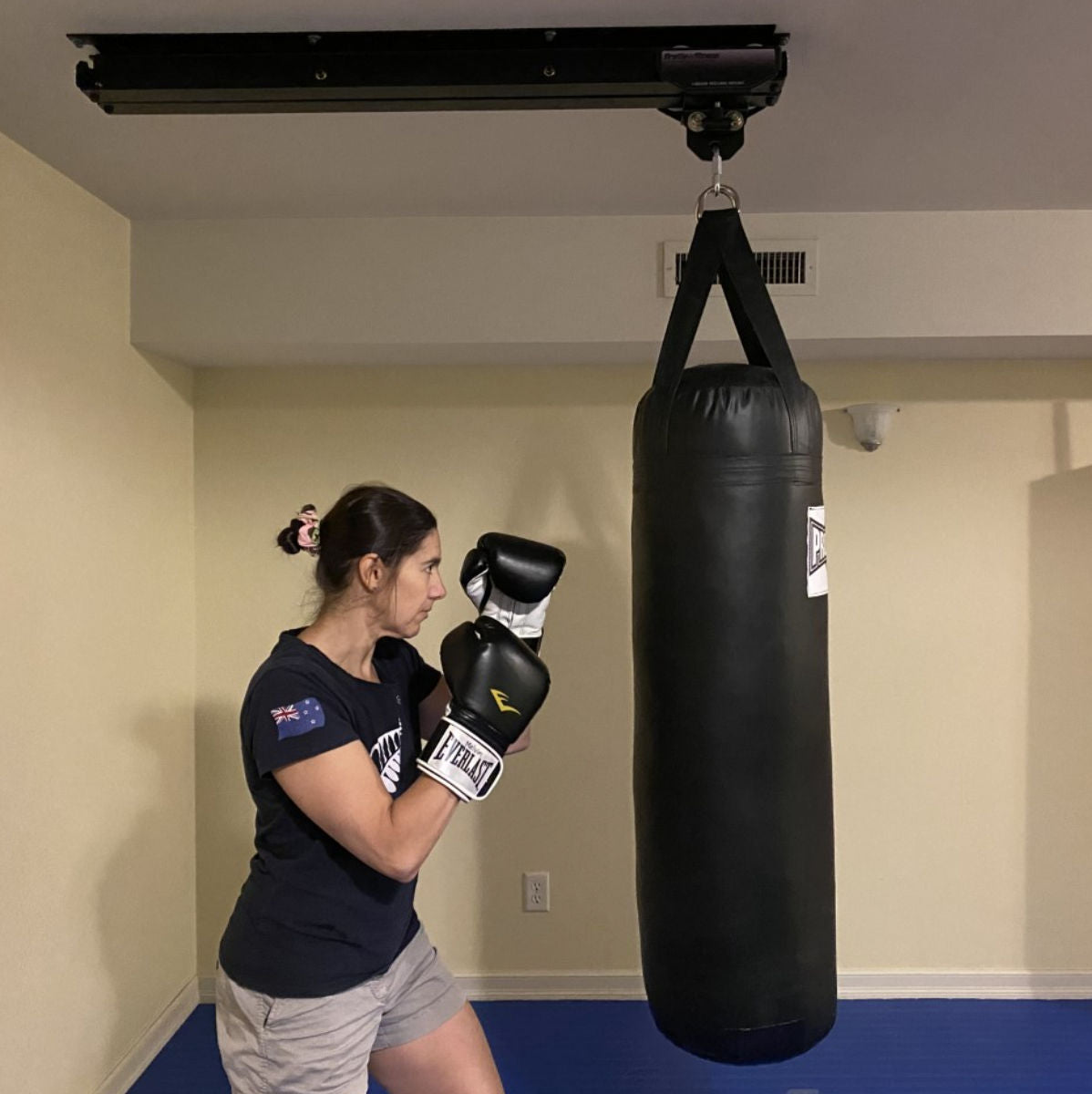 heavy bag rail system