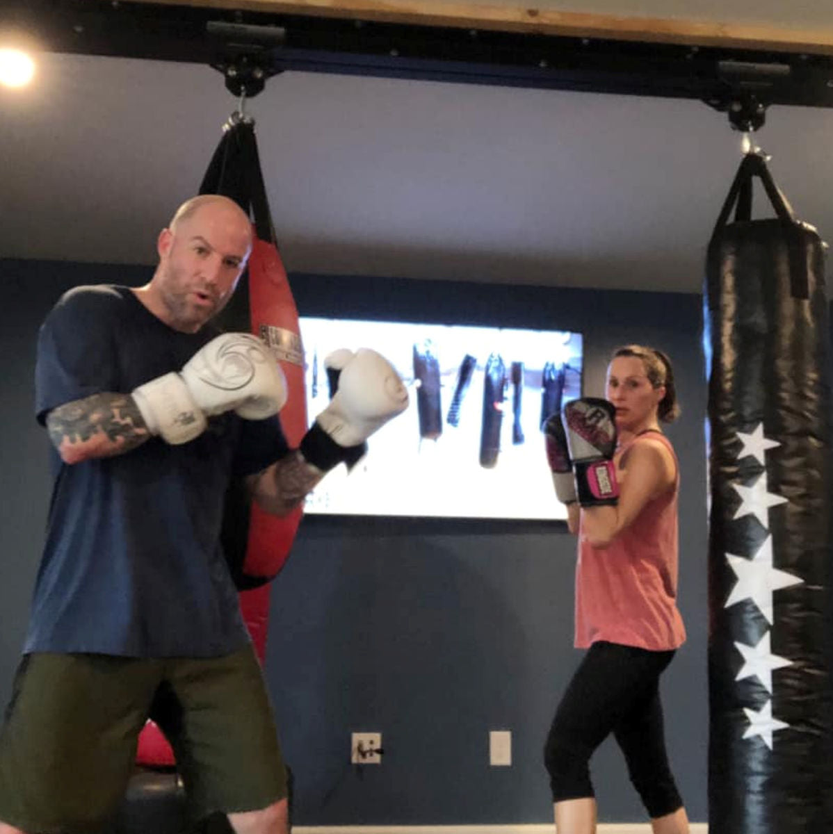 heavy bag rail system