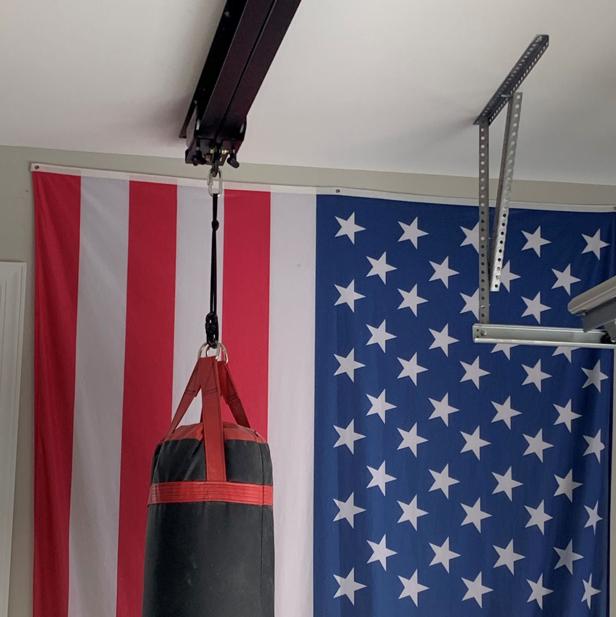 heavy bag rail system