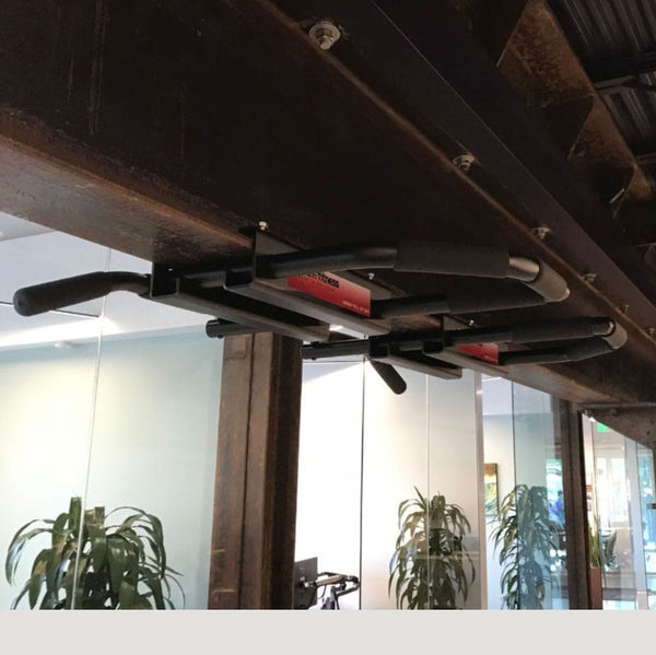 IBeam Pull Up Bar (Bent Long Bar with Rubber Grips Firstlaw Fitness