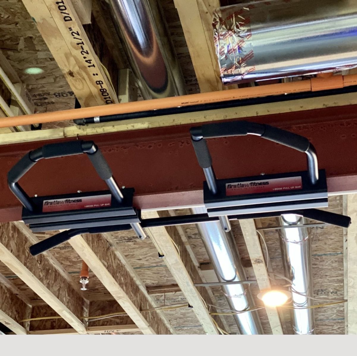 I-Beam Pull Up Bar (Bent Long Bar with Rubber Grips Firstlaw